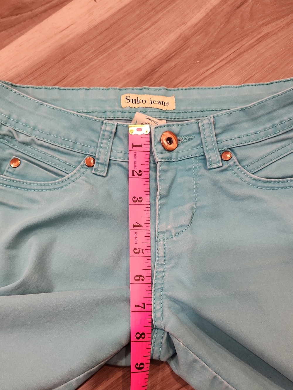 Turquoise Capris - Picture 4 of 5